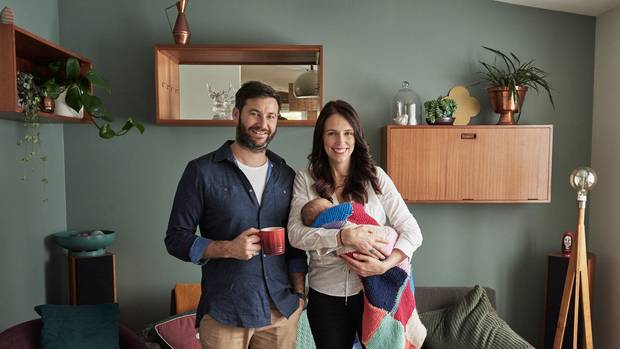 Prime Minister Jacinda Ardern and partner Clarke Gayford