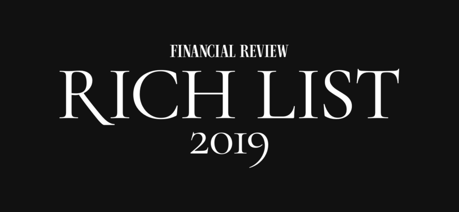AFR Rich List 2019