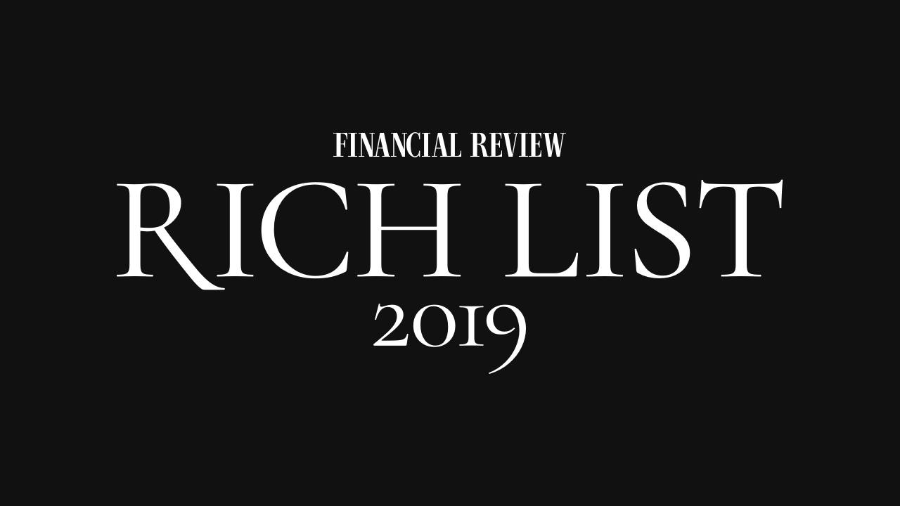 AFR Rich List 2019