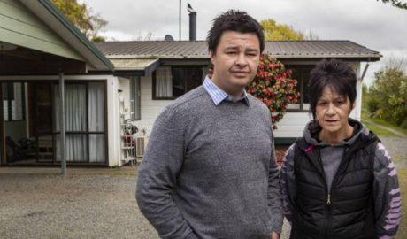 Te Hau Anglem and his mother