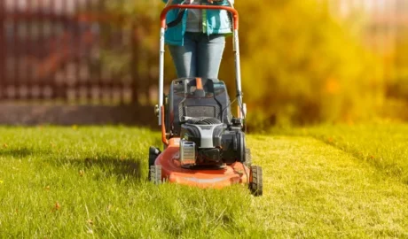 Mowing lawns