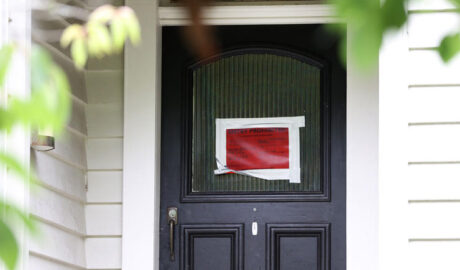 red-stickered homes