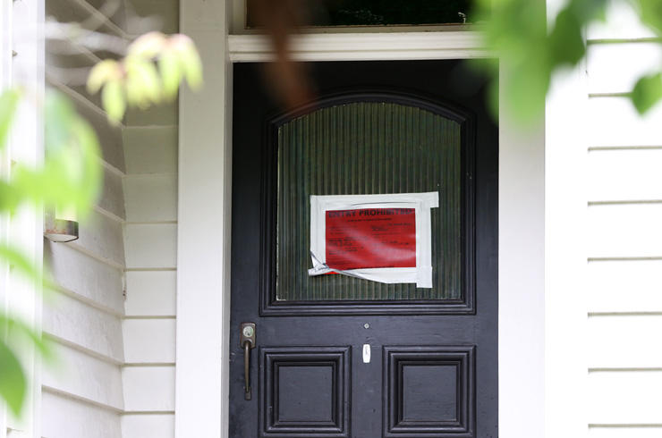 red-stickered homes