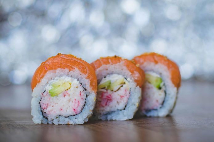 Photo by Valeria Boltneva: https://www.pexels.com/photo/close-up-photo-of-three-sushi-1148086/