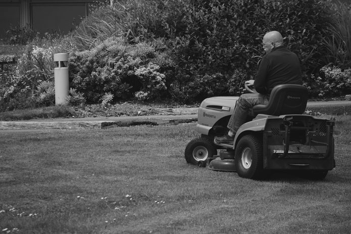 Photo by hermaion REVEL: https://www.pexels.com/photo/man-riding-a-lawn-mower-vehicle-173552/