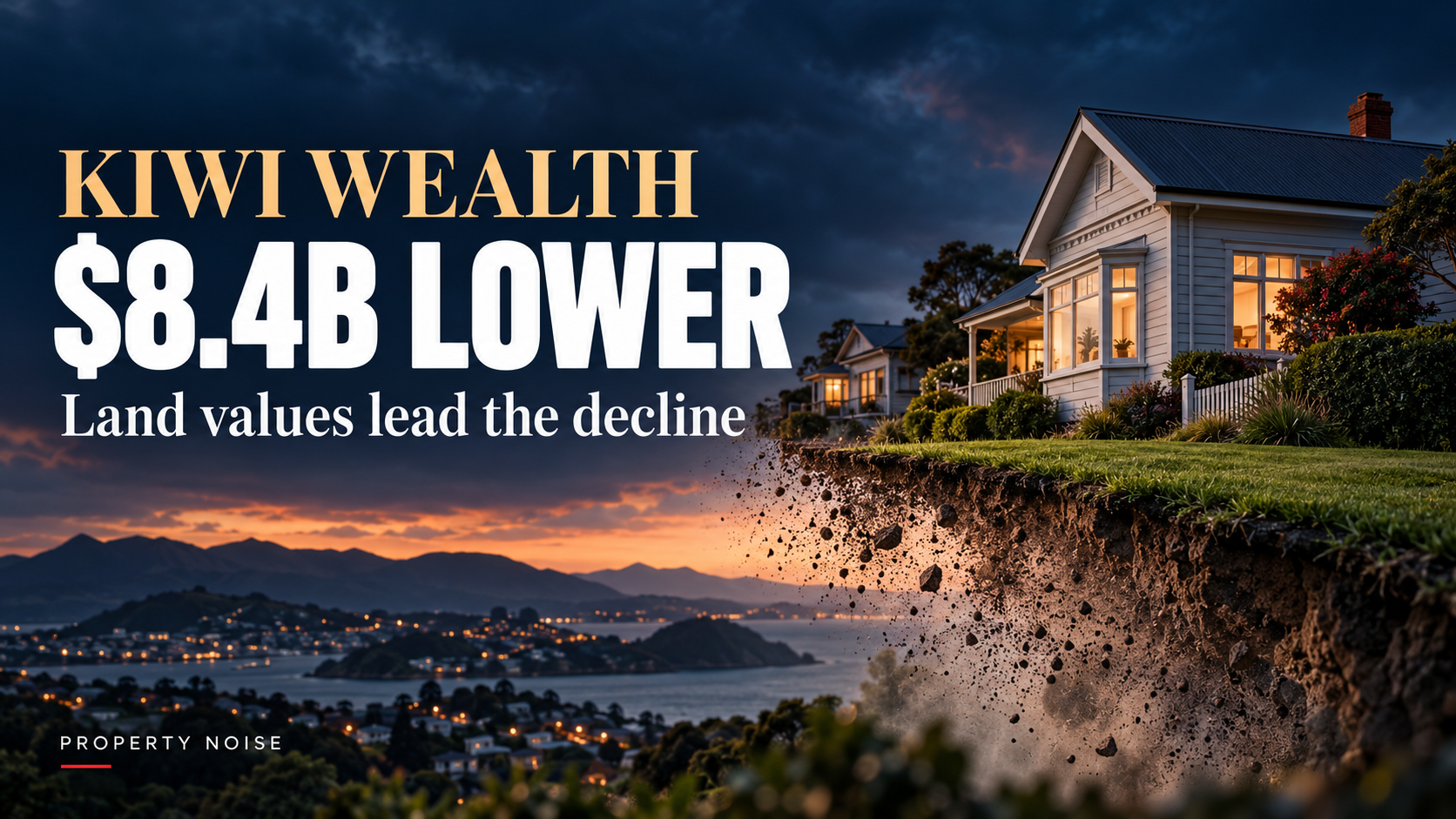 NZ household wealth falls $8.4 billion