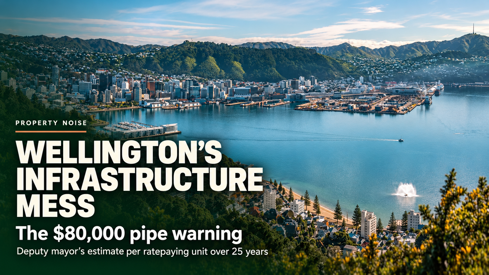 Wellington deputy mayor Ben McNulty discussing water infrastructure costs.